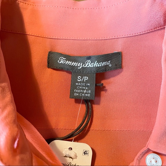 NWT Tommy Bahama June Silk Cargo Pocket Shirt - Picture 2 of 4